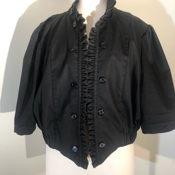 Ashley Stewart Black Open Front Jacket; size 16W - Picture 2 of 3